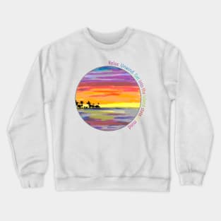 Tropical Island Sunset Crewneck Sweatshirt